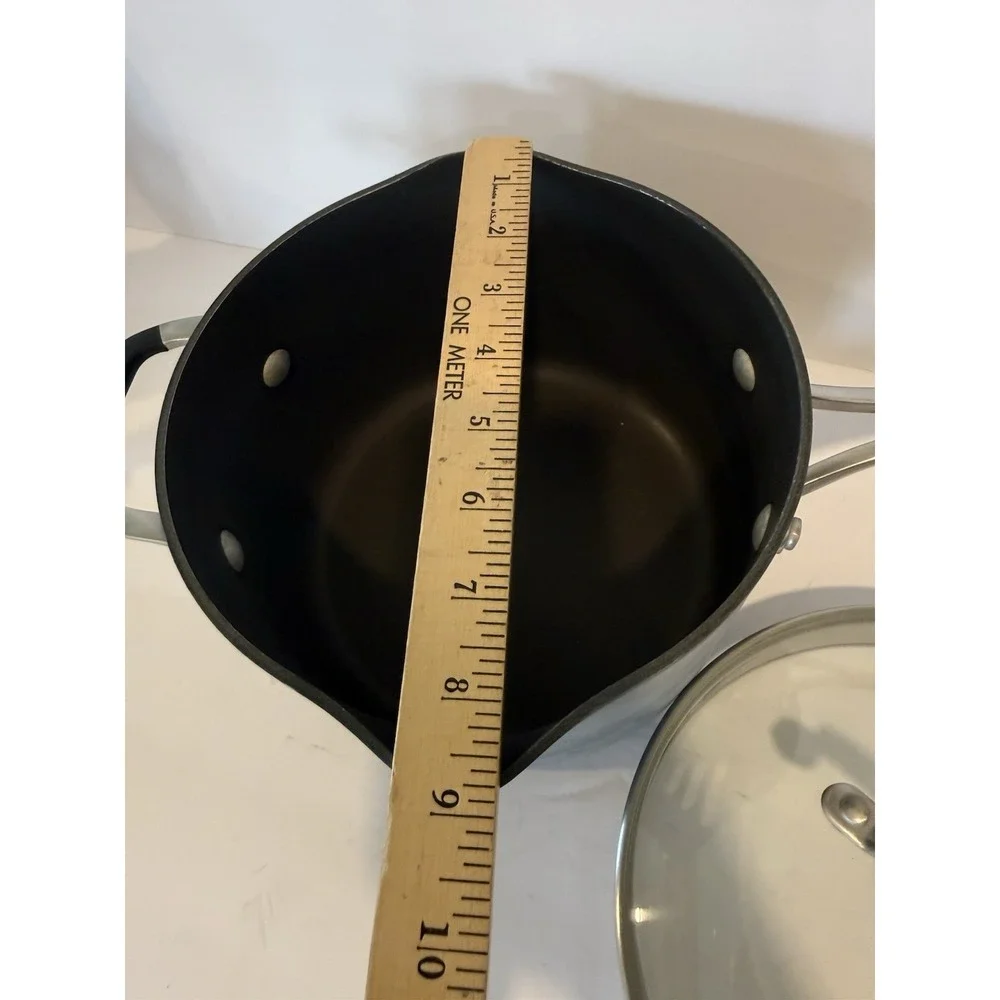 Simply Calphalon 4 Quart 3.7L Hard Anodized Nonstick Sauce Pan Pot 8704 With Lid